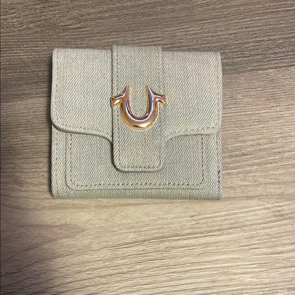 True Religion Light Blue Denim Wallet